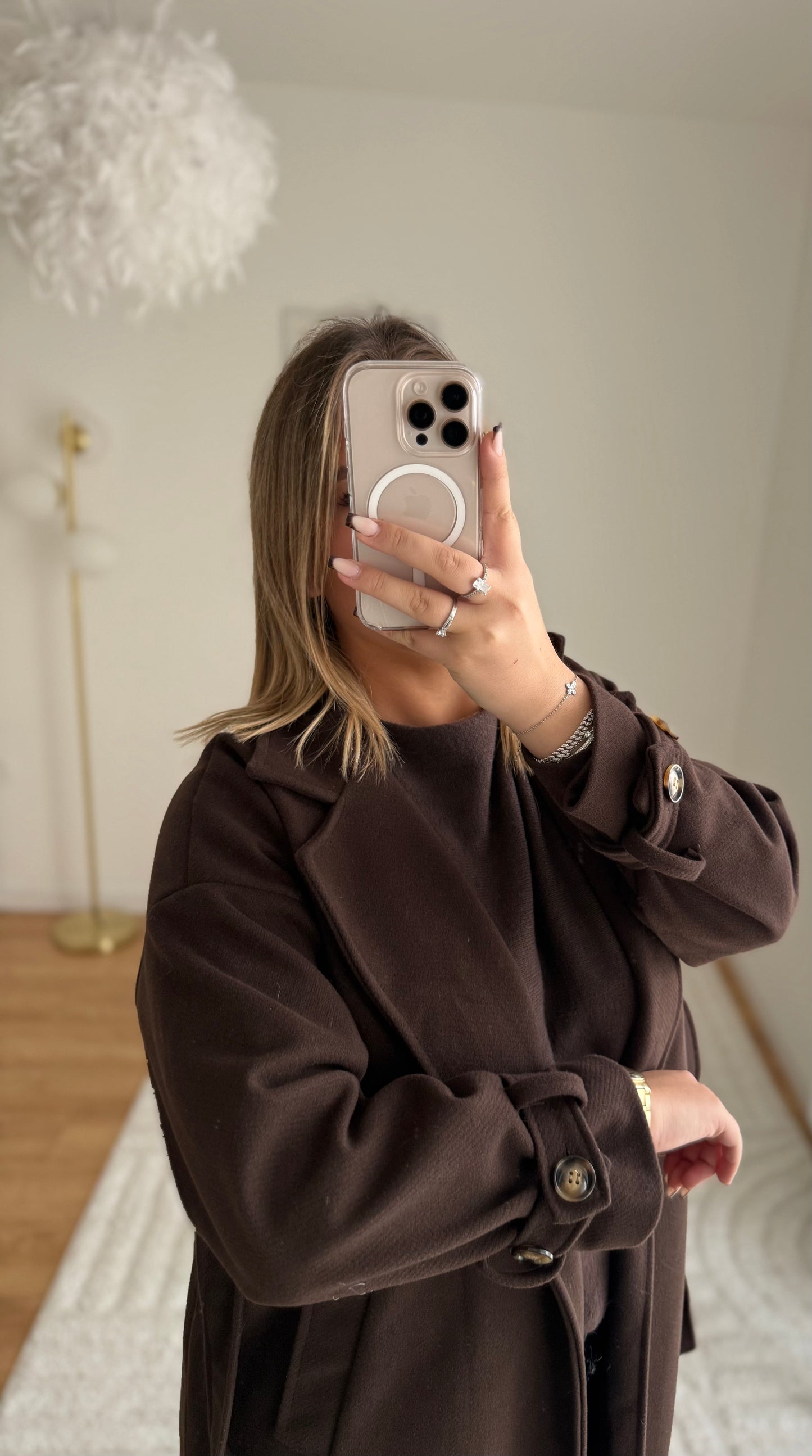Manteau long marron
