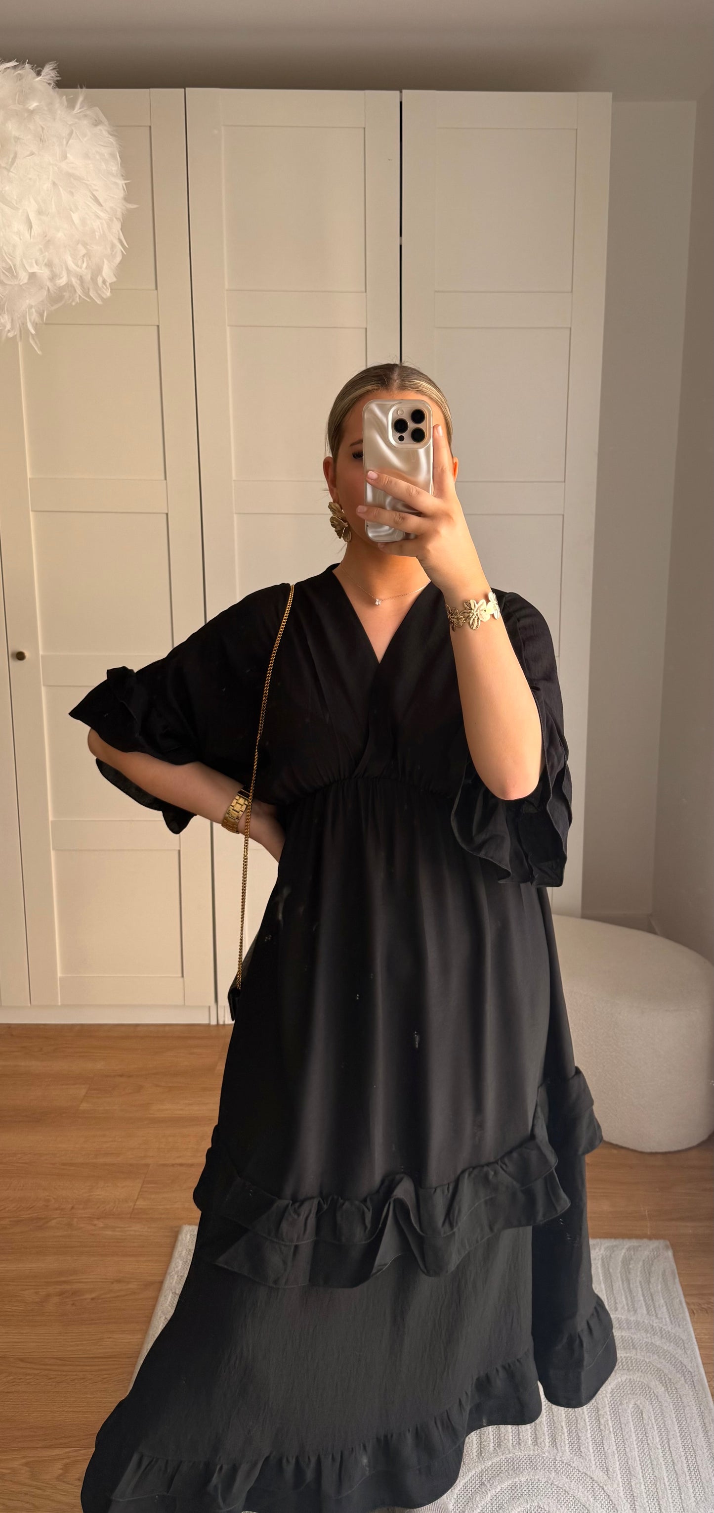 Robe évasé noir