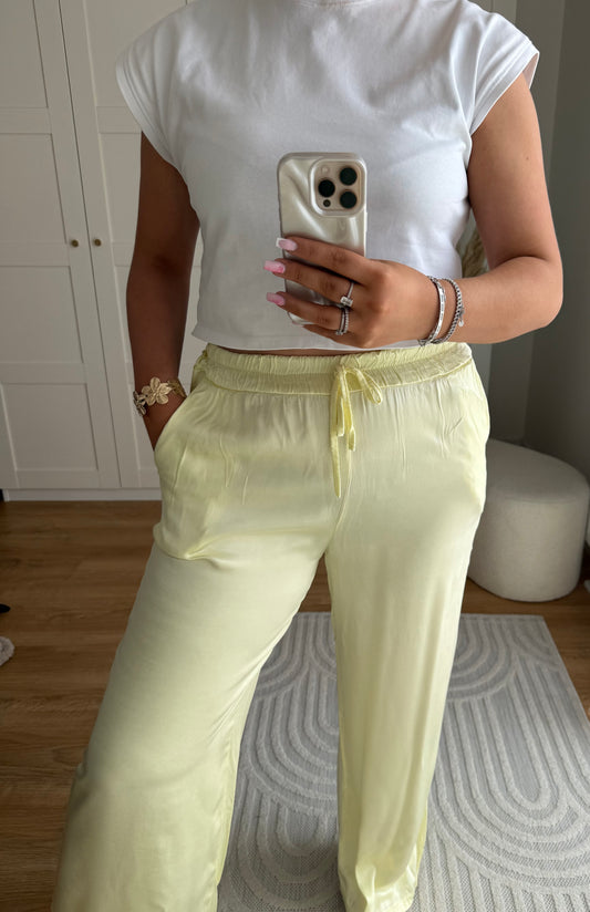 Pantalon satin jaune - 💛