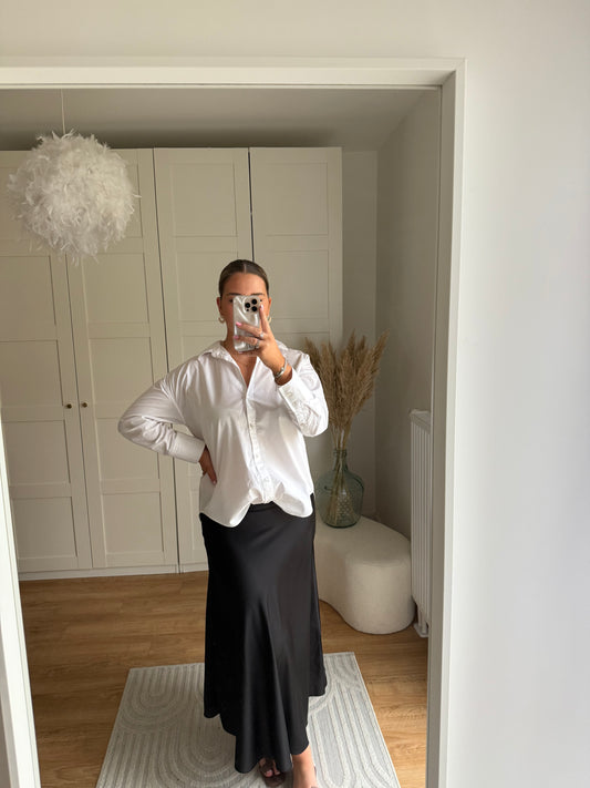 Jupe satin noir