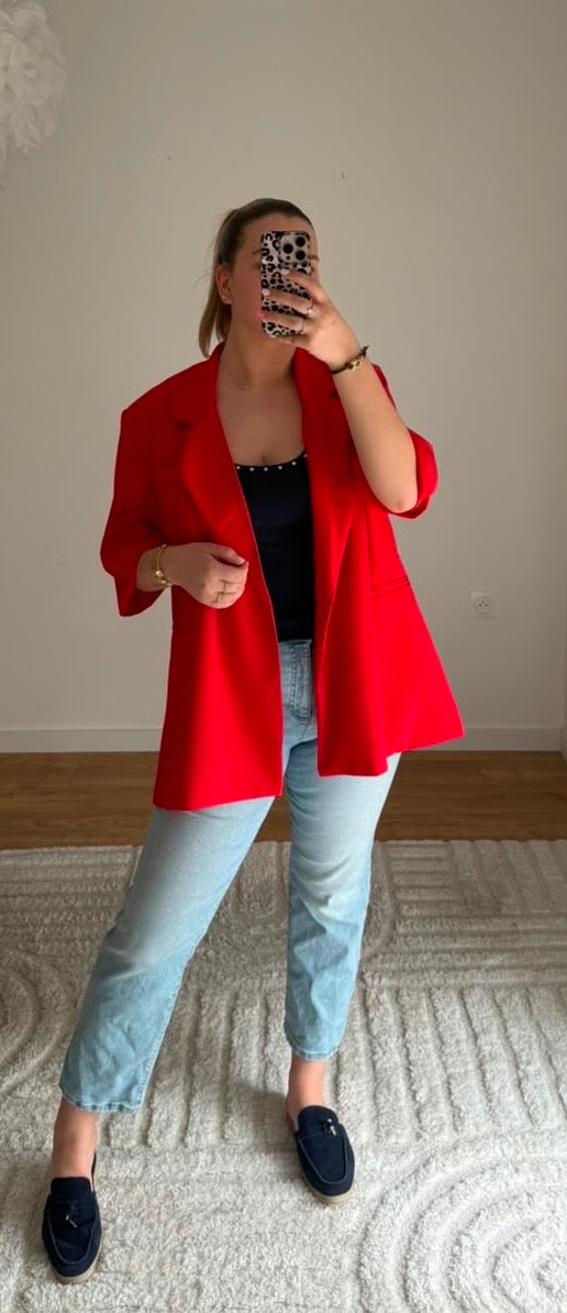 Blazer oversize rouge