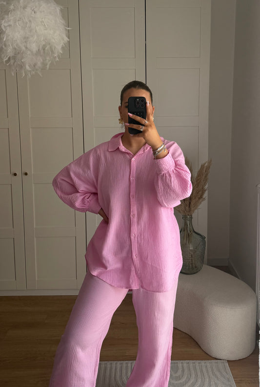 Ensemble gaz de coton - rose 🩷