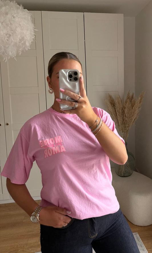 T-shirt amor - rose