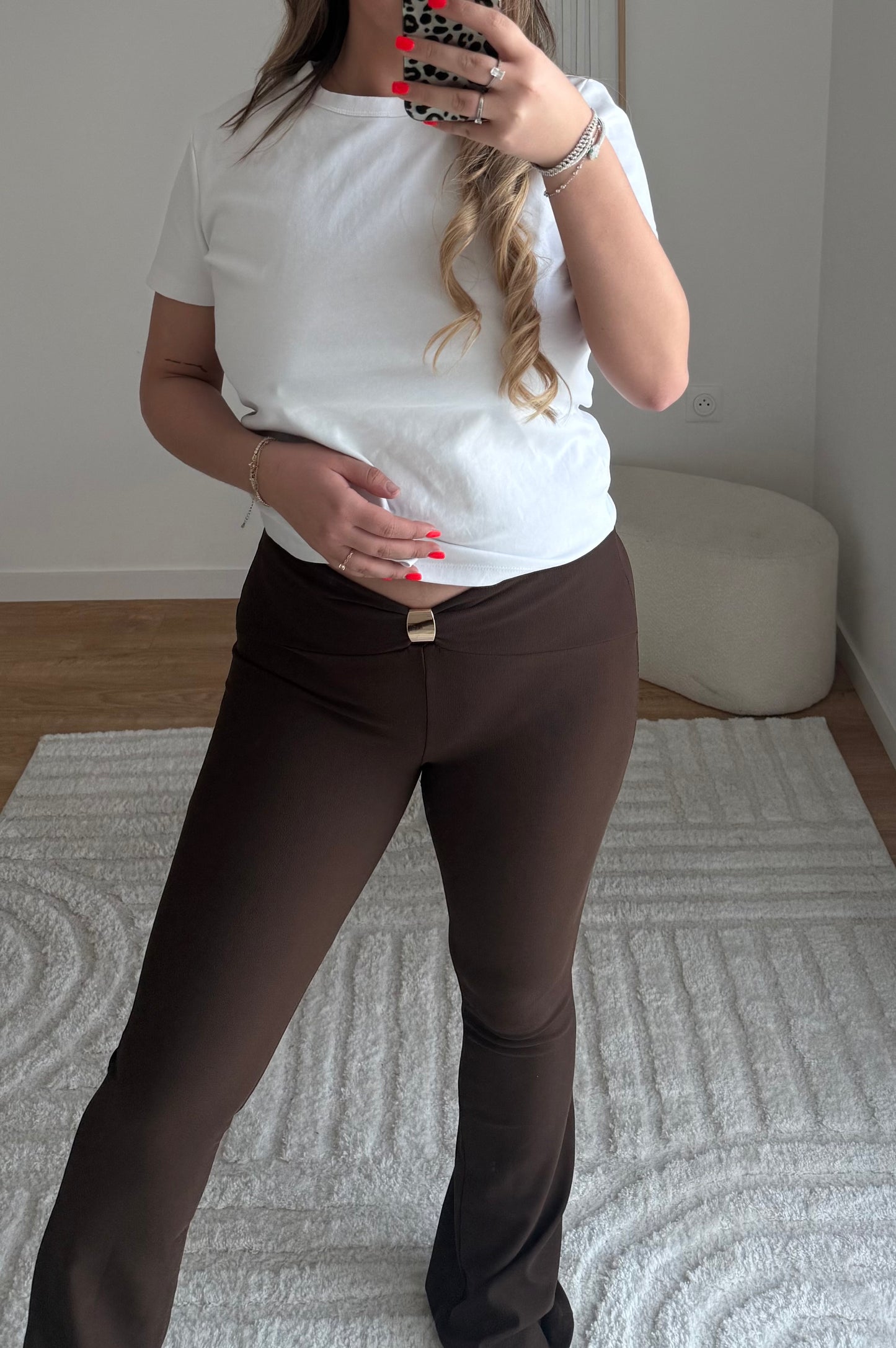 Pantalon boucle marron