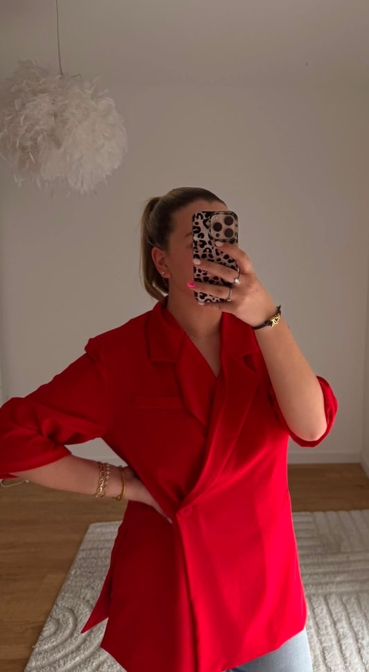 Blazer oversize rouge