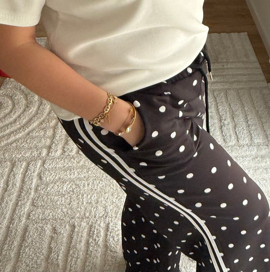 Pantalon pois blanc/noir