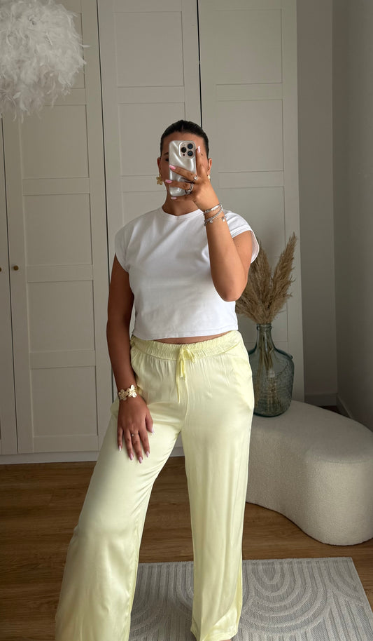 Pantalon satin jaune - 💛