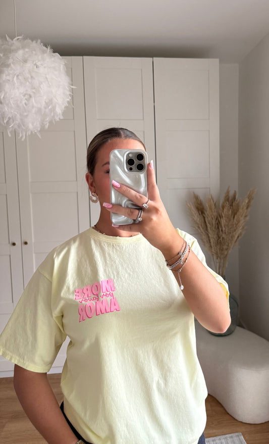 T-shirt amor - jaune