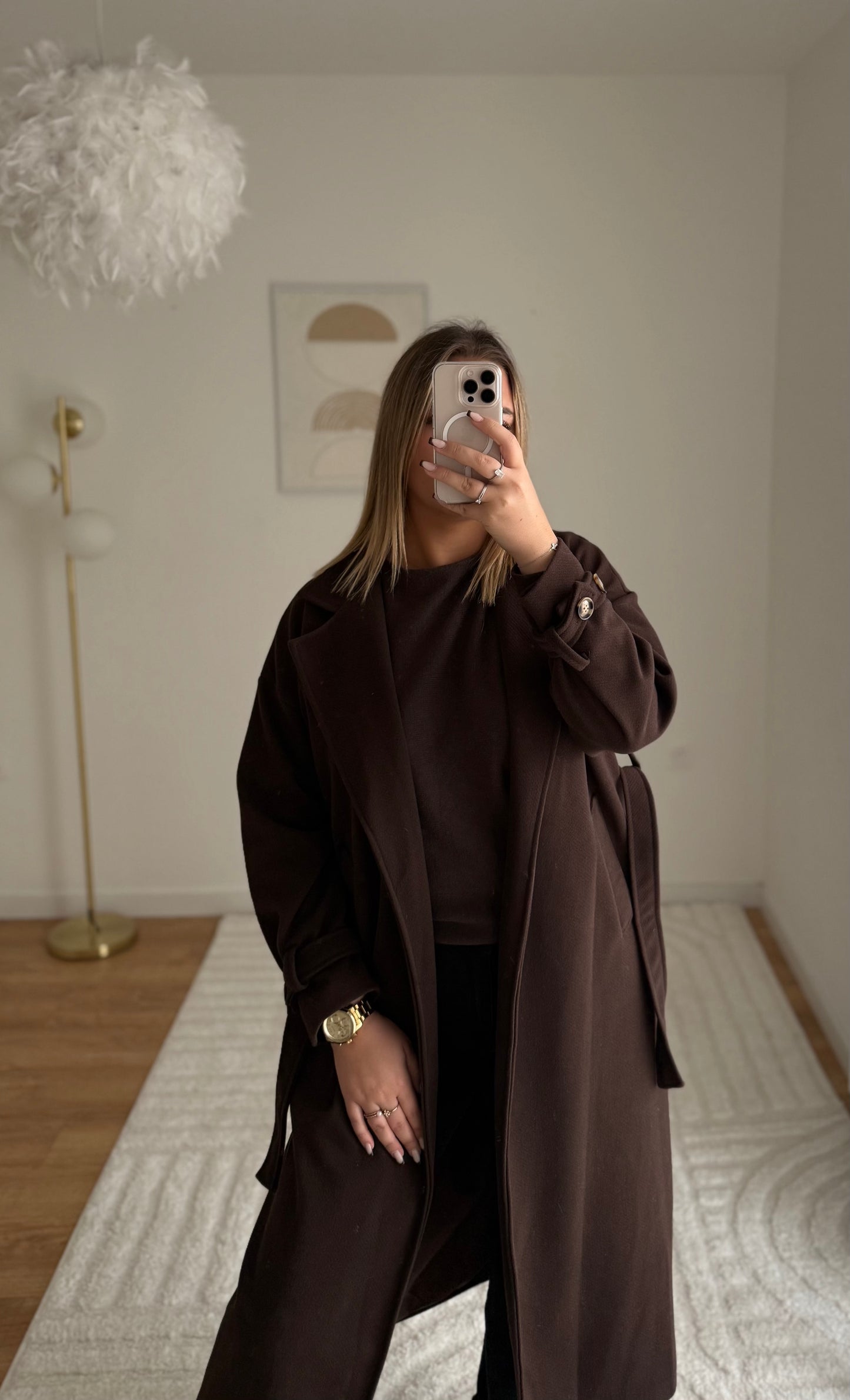 Manteau long marron