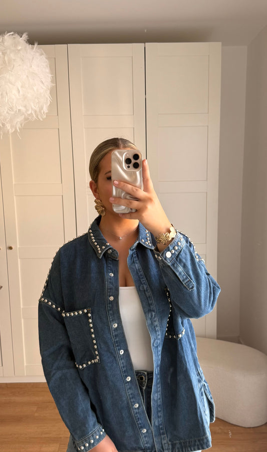 Veste en jean à clou